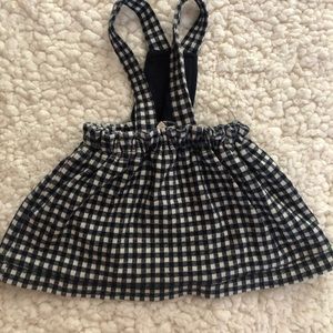 Plaid baby girl overall skirt 3-6m EUC